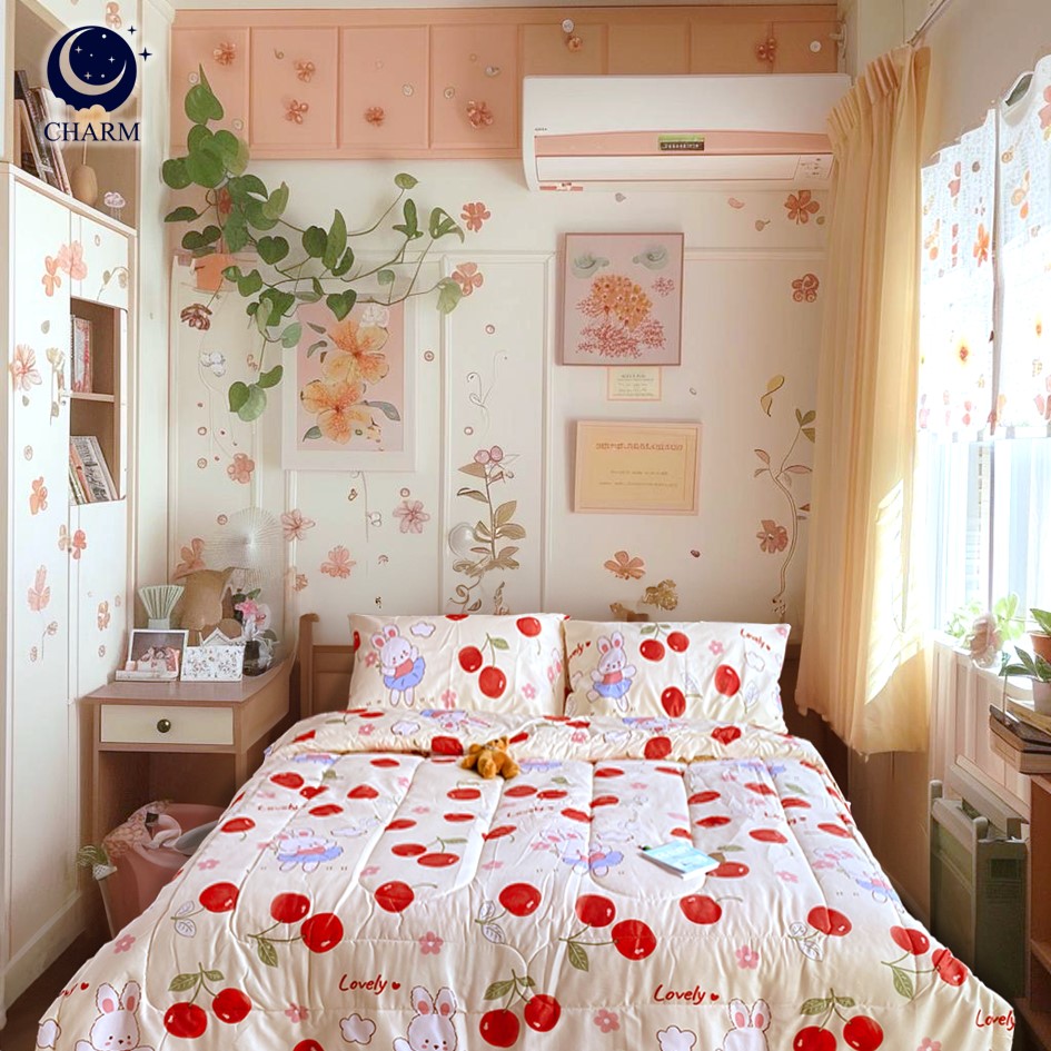 CHARM ชุดผ้าปูที่นอน 3.5 ฟุต 2 ชิ้น ลาย CHERRY BUNNY คอลเลคชั่น DREAMY_1